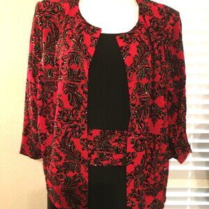 NewJessica Howard Dress & Suit Jacket = Holiday Evening Large  Car1